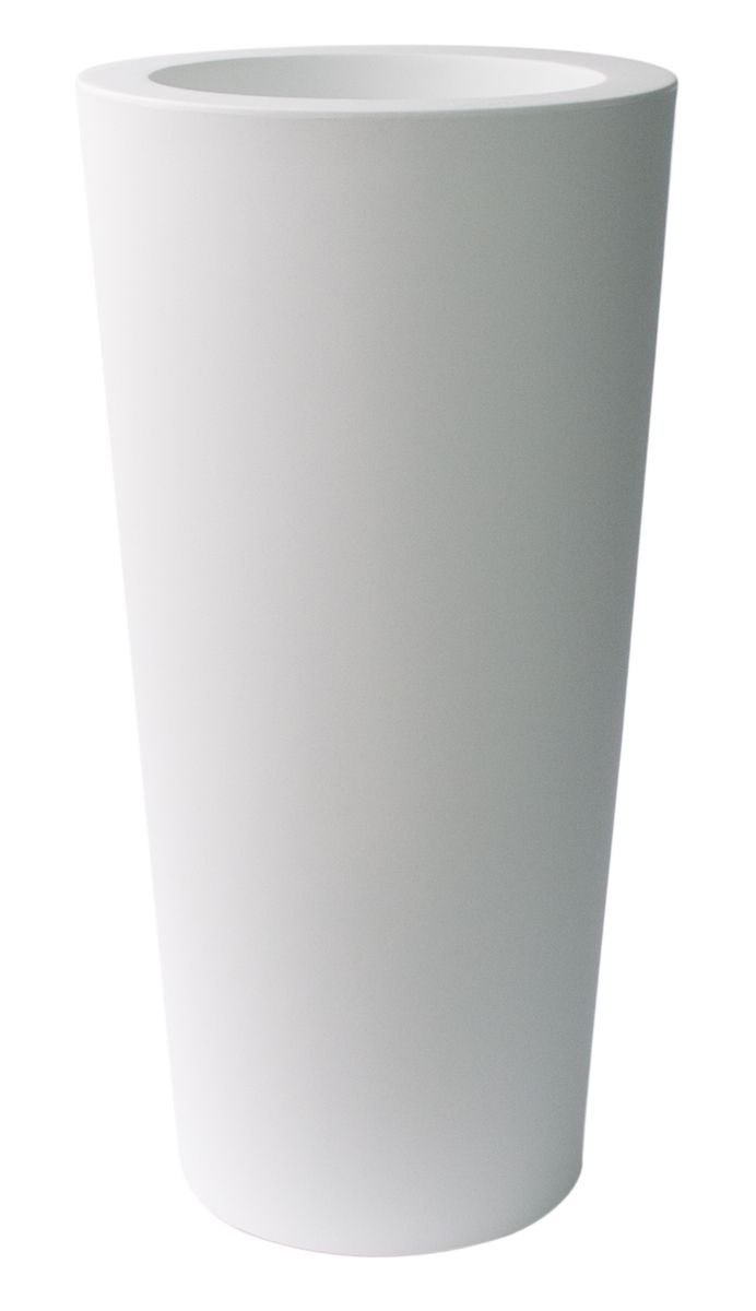 Plust - Dizajnový kvetináč ILIE, Ø 57 x 126 cm - biely