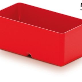 Sada 5 plastových boxov na náradie Unite box 11x5,5x13,2 cm červená