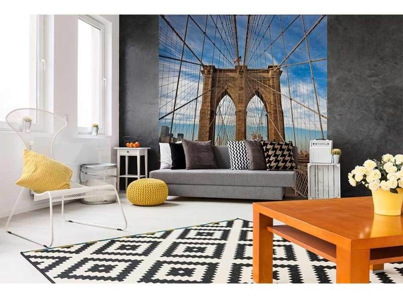 MS-3-0005 Vliesová obrazová fototapeta Brooklyn Bridge, veľkosť 225 x 250 cm