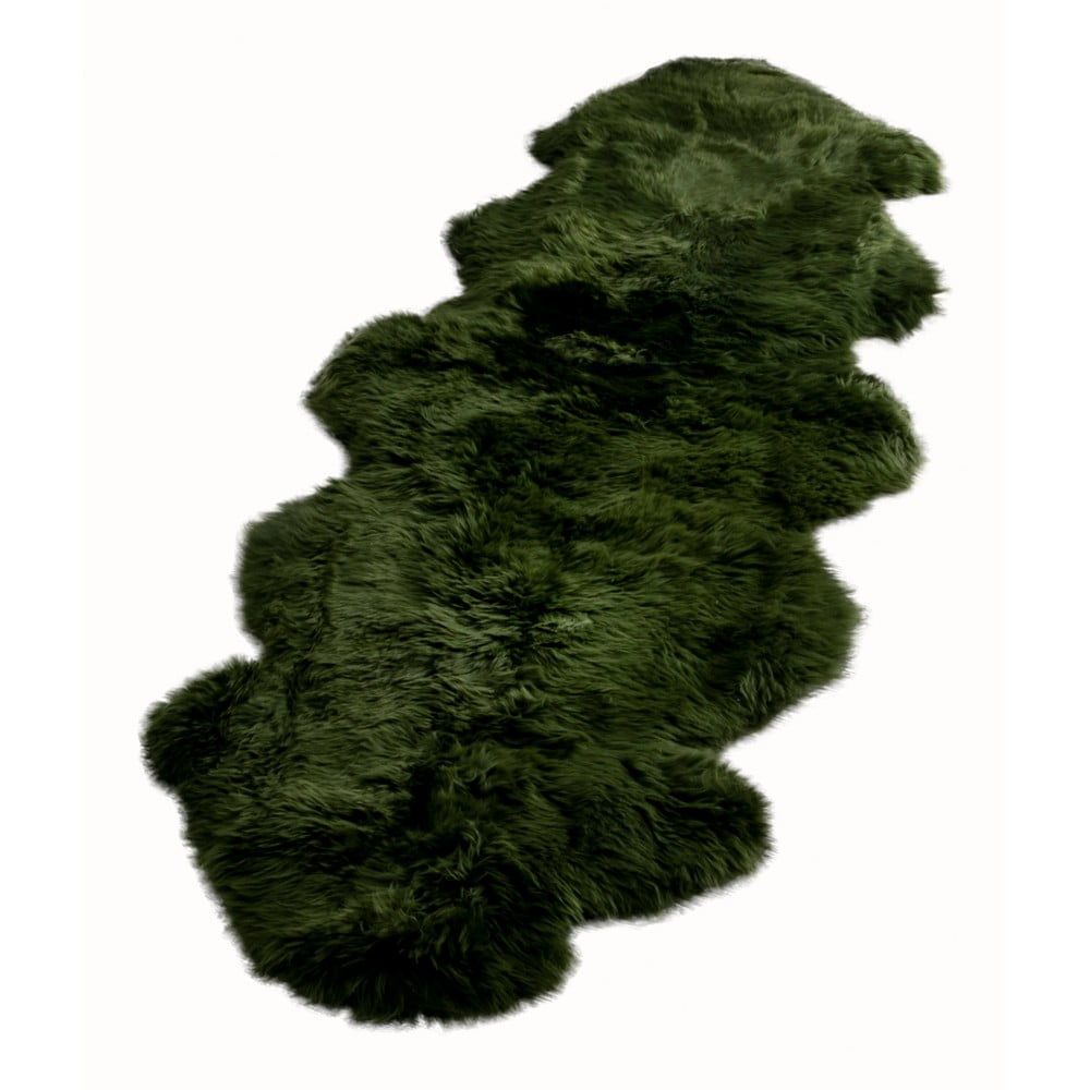 Zelená ovčia kožušina Native Natural Double, 60 x 240 cm