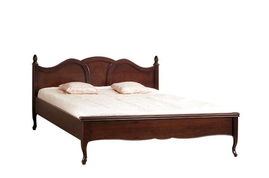 Rustikálna manželská posteľ Wersal W-F 180 - wenge