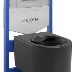 MEXEN/S - WC predstenová inštalačná sada Fenix XS-U s misou WC Sofia, čierna mat 6853354XX85