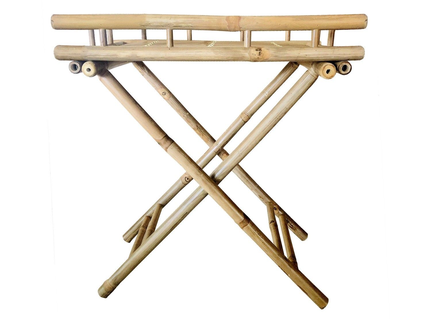 Prírodný bambusový skladací odkladací stolík Table Bamboo - 63*43*76cm