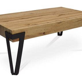 Autronic -  Konferenčný stolík AHG-263 OAK, 112x62x43 cm, doska MDF, dekor divoký dub