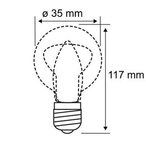 Paulmann sviečková LED žiarovka E14 5W dim to warm, E14, 5W, Energialuokka: F, P: 11.7 cm
