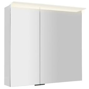 SAPHO - LINEX galérka s LED osvetlením, 80x70x15cm, biela LX080-0030