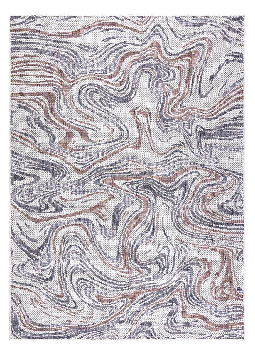 Dywany Łuszczów Kusový koberec Sion Sisal Waves 2836 ecru/blue/pink - 80x150 cm
