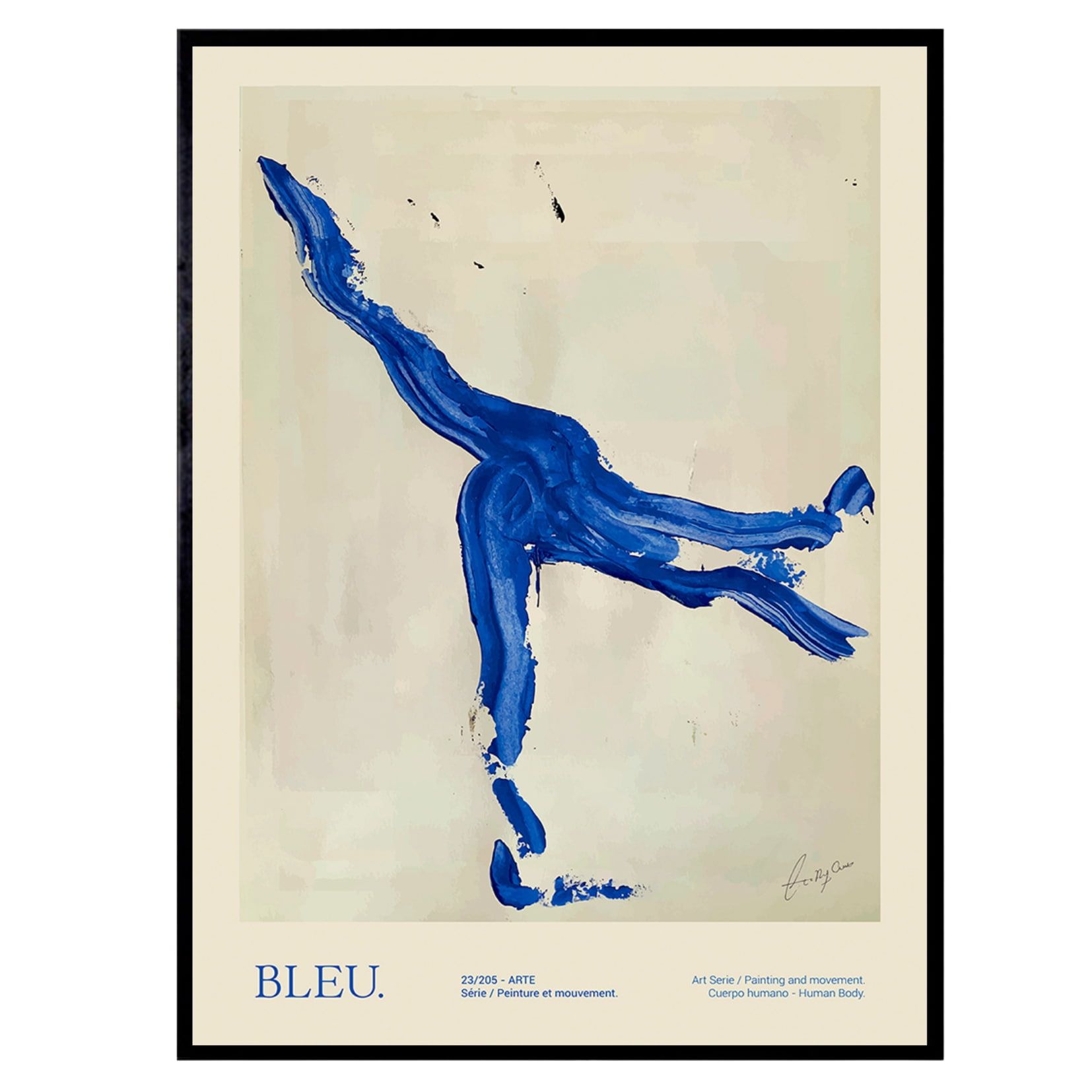 THE POSTER CLUB Autorský plagát Bleu by Lucrecia Rey Caro 50 x 70 cm