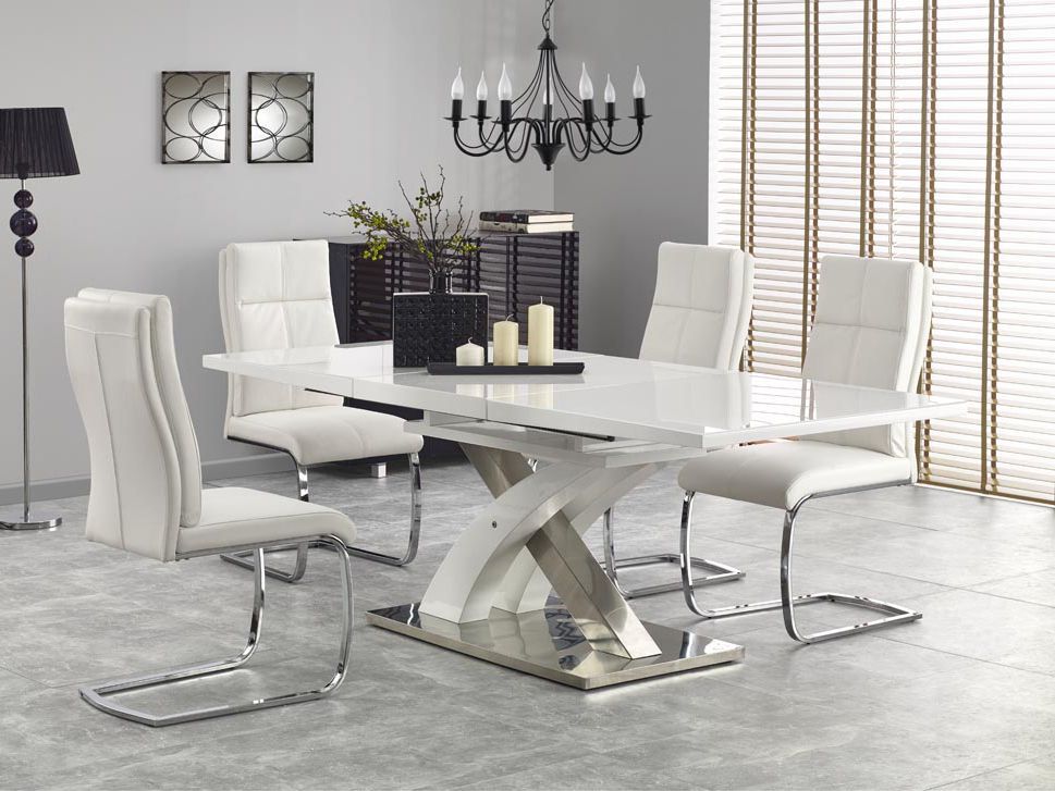 Jedálenský stôl Sandor 2 (biela) (pre 6 až 8 osôb)