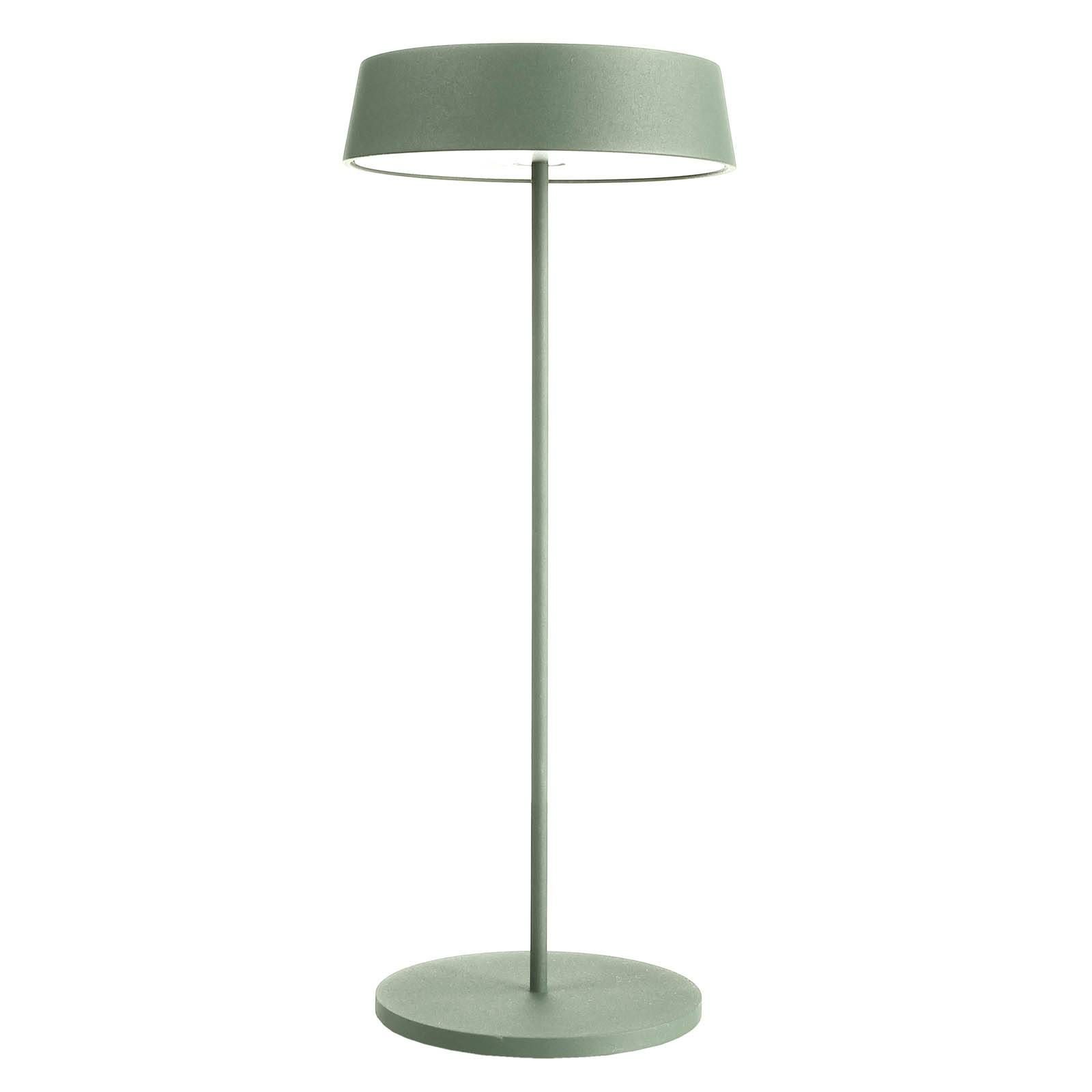 Deko-Light Stolná LED lampa Miram batéria stmievateľná zelená, Obývacia izba / jedáleň, tlakovo liaty hliník, 2.2W, K: 30cm