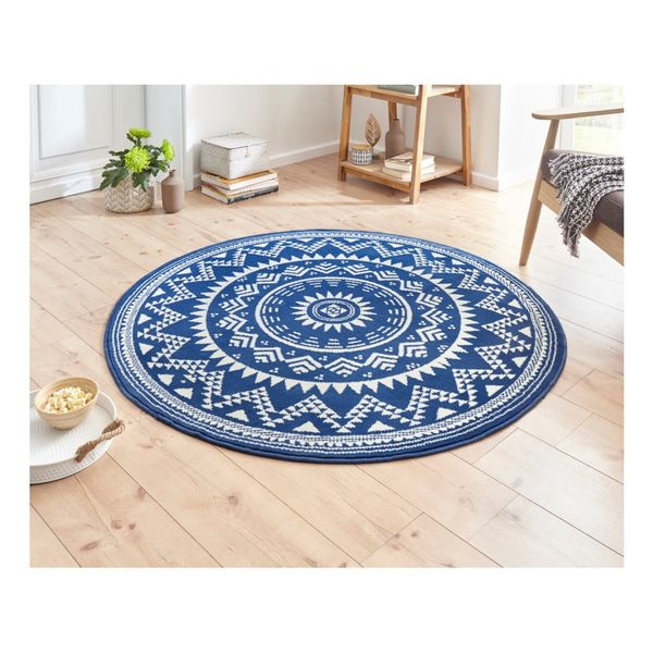Modrý koberec Hanse Home Celebration Valencia, ⌀ 140 cm