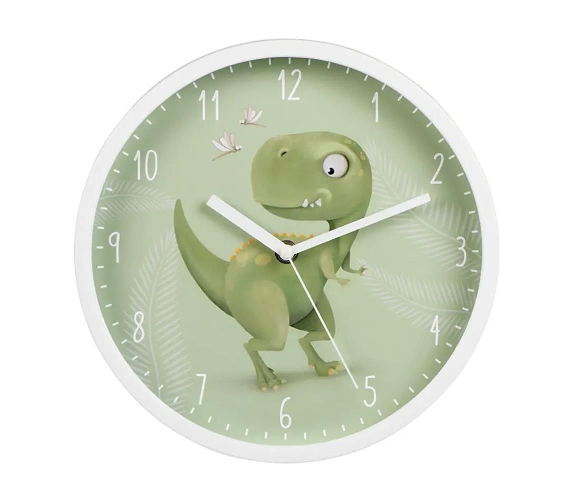 Hama - Detské nástenné hodiny 1xAA dinosaurus