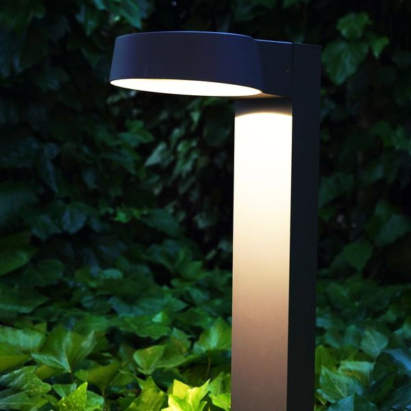 Sivá stojacia lampa SULION Naya, výška 65 cm