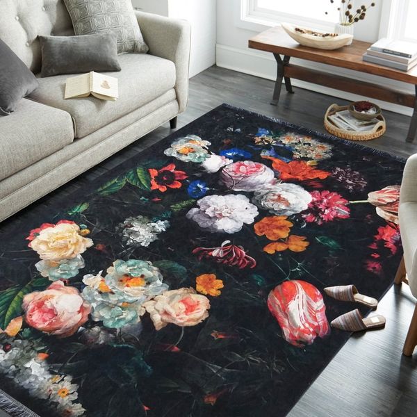 DomTextilu Protišmykový koberec s očarujúcim kvetinovým motívom 55133-234494