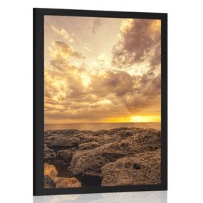 Plagát skaly mora - 30x45 black