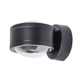 MEGATRON Megatron Due Punto nástenné LED, matná čierna, Kúpeľňa, kov, plast, GX53, 7W, L: 11.2 cm, K: 9cm