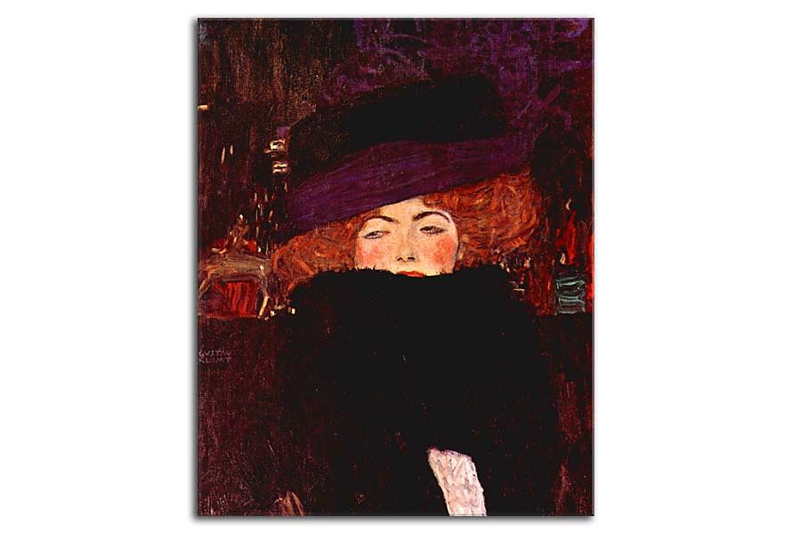 Klimt obraz - Lady with Hat and Featherboa zs10255