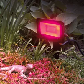 MEGATRON Vonkajšie LED svetlo MT69070 biele + RGB, hliník, plast, 10W, L: 18.2 cm, K: 12cm