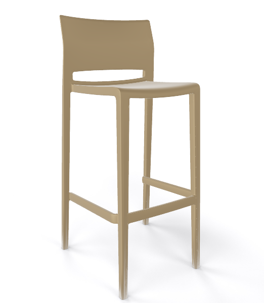 GABER - Barová stolička BAKHITA - vysoká, béžová