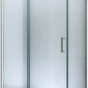 MEXEN/S - Omega Sprchovací kút 140x90 cm, transparent, chrom + vanička so sifónom 825-140-090-01-00-4010
