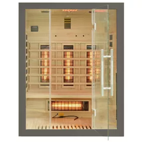 M-SPA - Infračervená sauna strieborná 150 x 120 x 190 cm