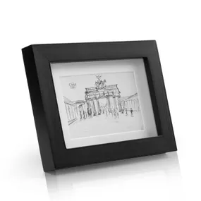 Casa Chic Brighton rám obrazu sklenená tabuľa 10 x 15 cm s paspartou z pravého dreva