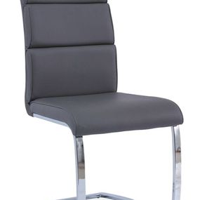 Jedálenská stolička Signal H-456 chróm/sivá