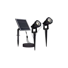 SADA 2x LED Vonkajšia solárna lampa 2xLED/1,2W/3,7V IP65 3000K