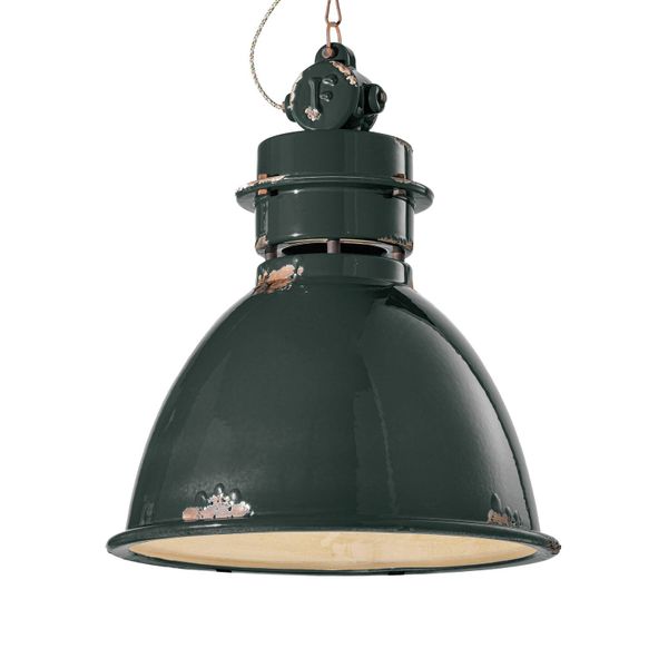 Ferroluce Závesná lampa C1750 keramické tienidlo, čierna, Obývacia izba / jedáleň, keramika, kov, E27, 105W, K: 62cm