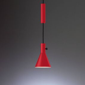 TECNOLUMEN Eleu – závesné LED svietidlo červené, Obývacia izba / jedáleň, Kov, 12.2W, Energialuokka: D, K: 23cm