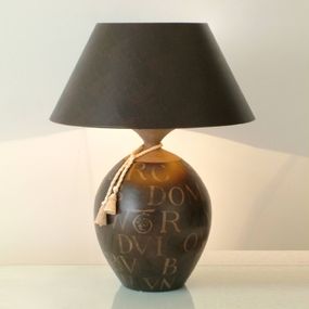 Holländer Stolná lampa Carattere Grandissima, Obývacia izba / jedáleň, keramika, E27, 60W, K: 69cm