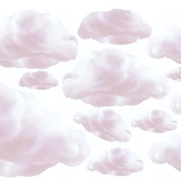 DomTextilu Milá detská nálepka na stenu ružové mraky 60 x 120 cm 46207-216731  