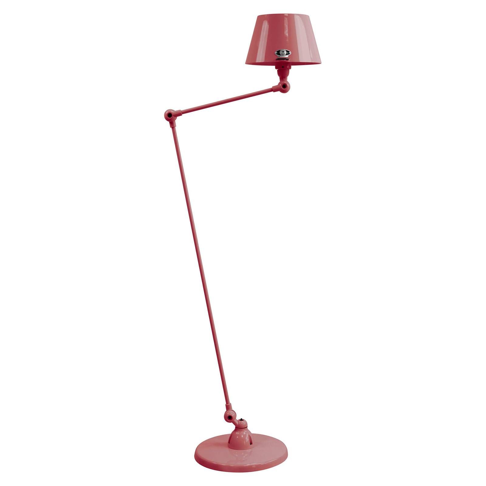 Jieldé Aicler AID833 80+30cm stojaca lampa burgund, Obývacia izba / jedáleň, hliník, oceľ, E14, 25W, K: 122cm