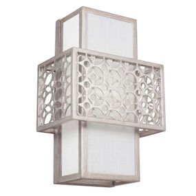 FEISS Priamočiaro navrhnuté nástenné svietidlo Kenney, Obývacia izba / jedáleň, kov, ľan, E27, 60W, L: 22.6 cm, K: 35.7cm