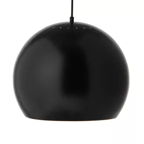 FRANDSEN Ball závesná lampa Ø 40 cm, čierna, Obývacia izba / jedáleň, kov, E27, 25W, K: 33cm