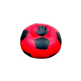 Sedací vak červeno čierna futbalová lopta TiaHome