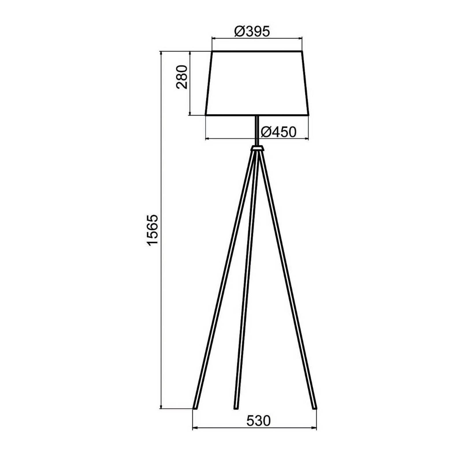 Aluminor Tropic stojaca lampa biela, kábel červená, Obývacia izba / jedáleň, oceľ, syntetika, E27, 40W, K: 156cm