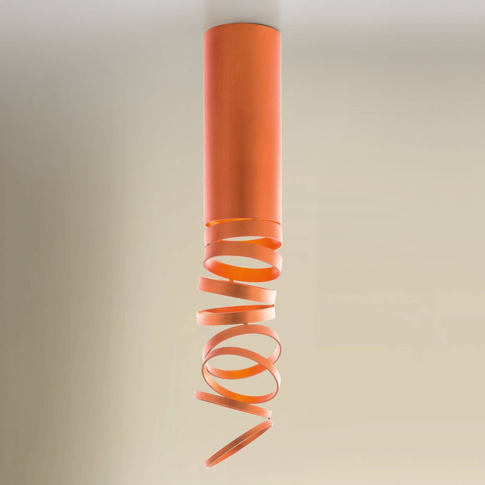 Artemide Stropné svietidlo Decomposé, oranžové, Obývacia izba / jedáleň, hliník, E27, 8W, K: 60cm