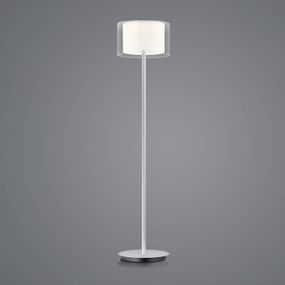 BANKAMP Grand Clear stojacia LED lampa, Obývacia izba / jedáleň, hliník, sklo, 30W, K: 147cm