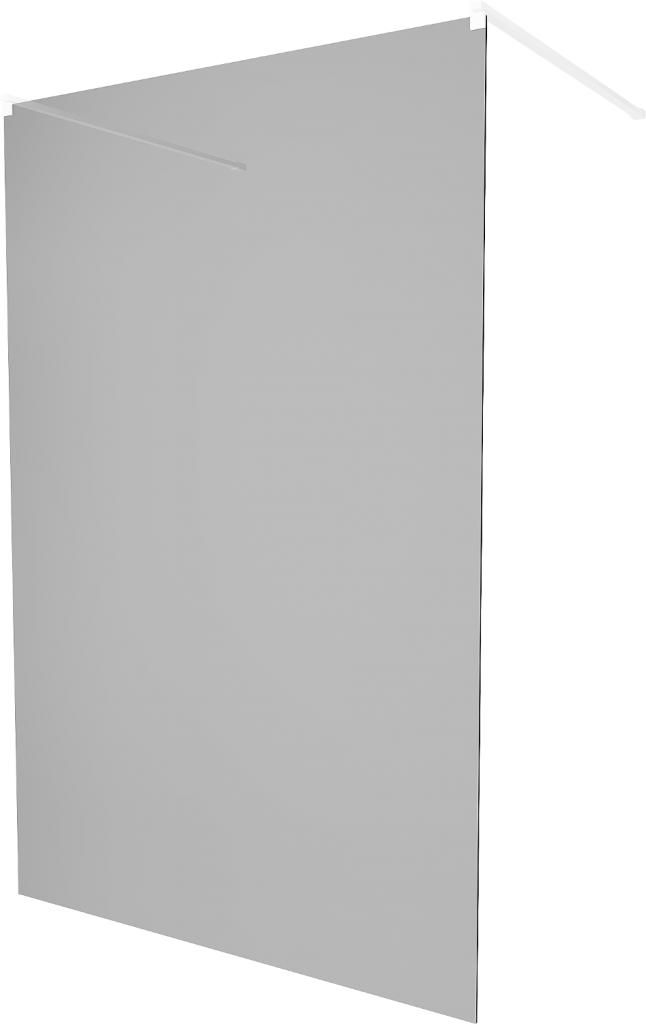 MEXEN/S - KIOTO samostatne stojaca sprchová zástena 120 x 200 cm, grafit 8 mm, biela 800-120-002-20-40