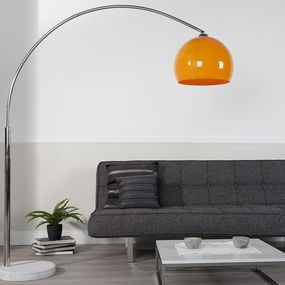 Estila Dizajnová jedinečná stojaca lampa Big Bow II oranžová 175 - 205cm