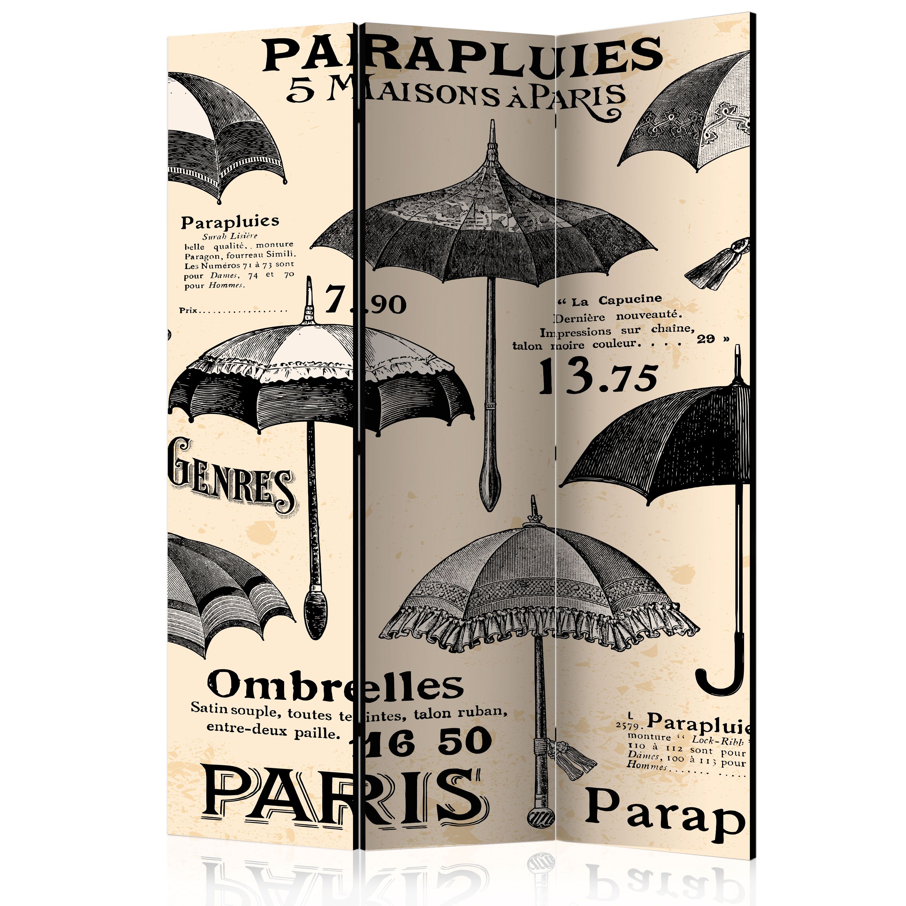 Artgeist Paraván - Vintage Umbrellas [Room Dividers]