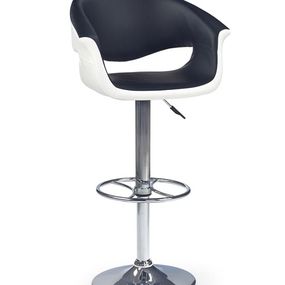 Halmar H46 barová stolička bielo-čierna
