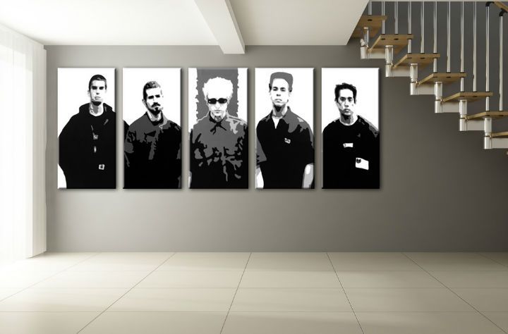 Ručne maľovaný POP Art obraz LINKIN PARK