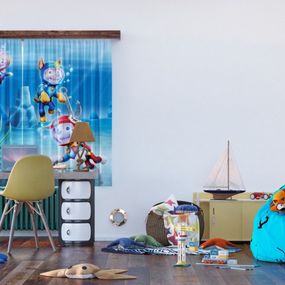 FCS XL 4390 AG Design textilný foto záves detský delený obrazový Paw Patrol FCSXL 4390, veľkosť 180 x 160 cm