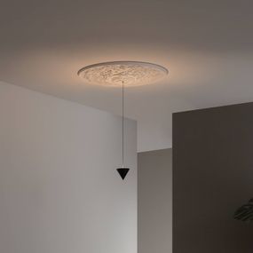 Karman Moonbloom závesné LED svetlo 1pl Ø75, 2700K, Obývacia izba / jedáleň, hliník, sadra, 16.8W