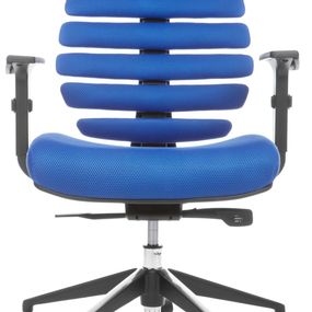 MERCURY kancelárska stolička FISH BONES čierny plast,modrá látka TW10
