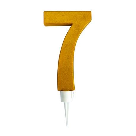 TORO Tortová sviečka číslica "7" TORO zapichovacia 16cm zlatá