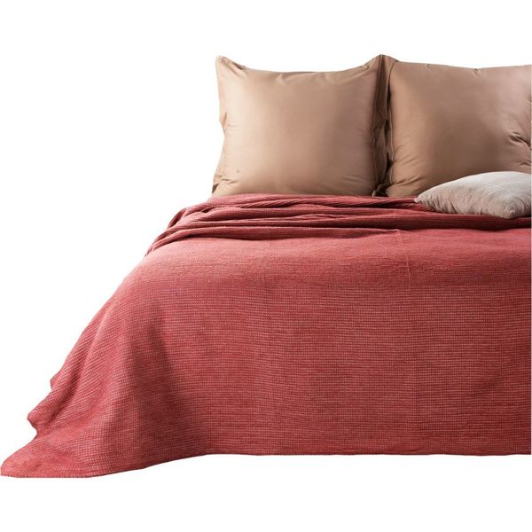 DomTextilu Kvalitný červený jednofarebný prehoz na posteľ 220 x 240 cm 63678