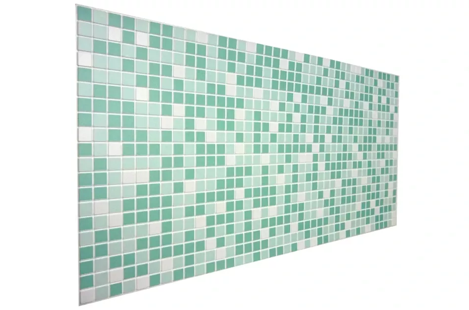 PVC 3D obkladový panel 96 x 48 cm - Mosaic Green mozaika zelená